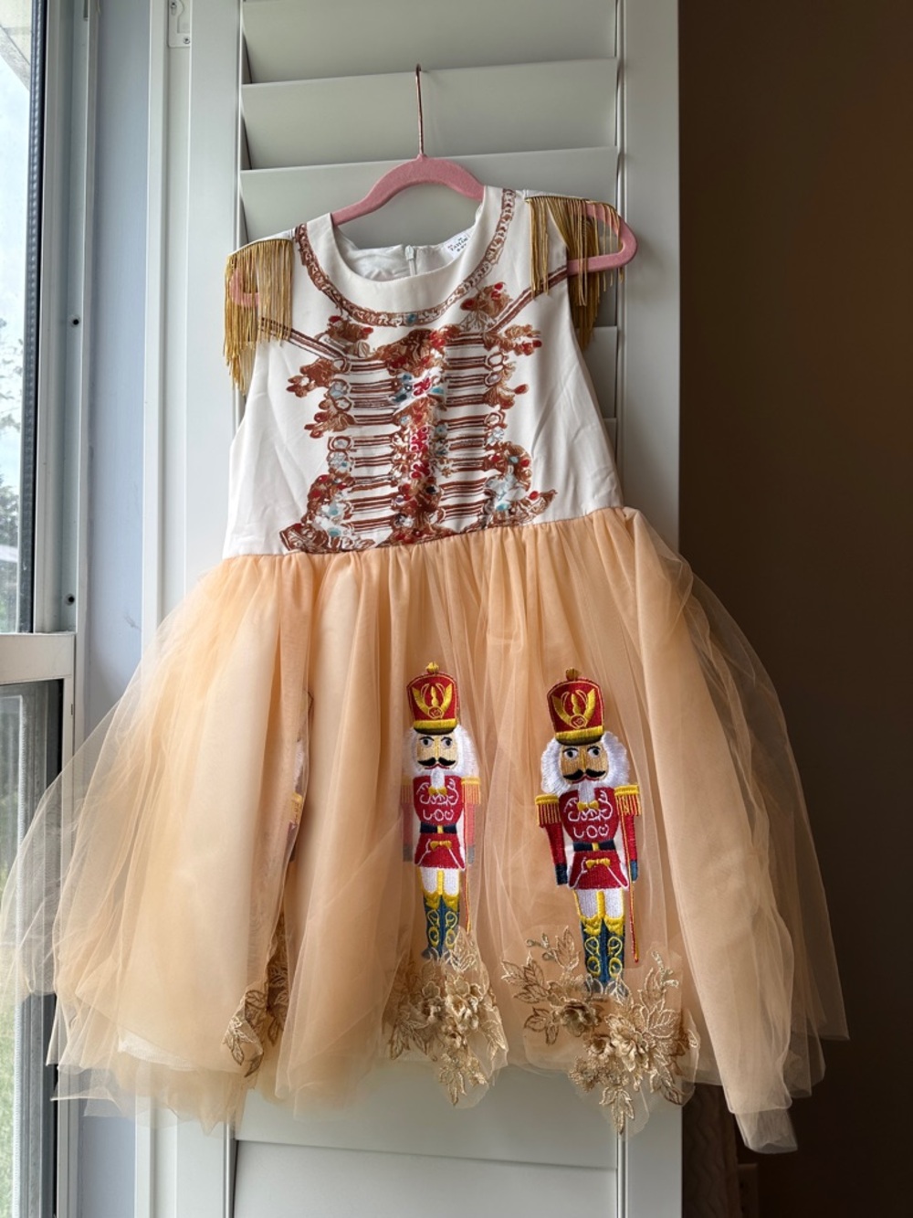 Mini Taylor Girls Peach Nutcracker Tulle Costume Dress